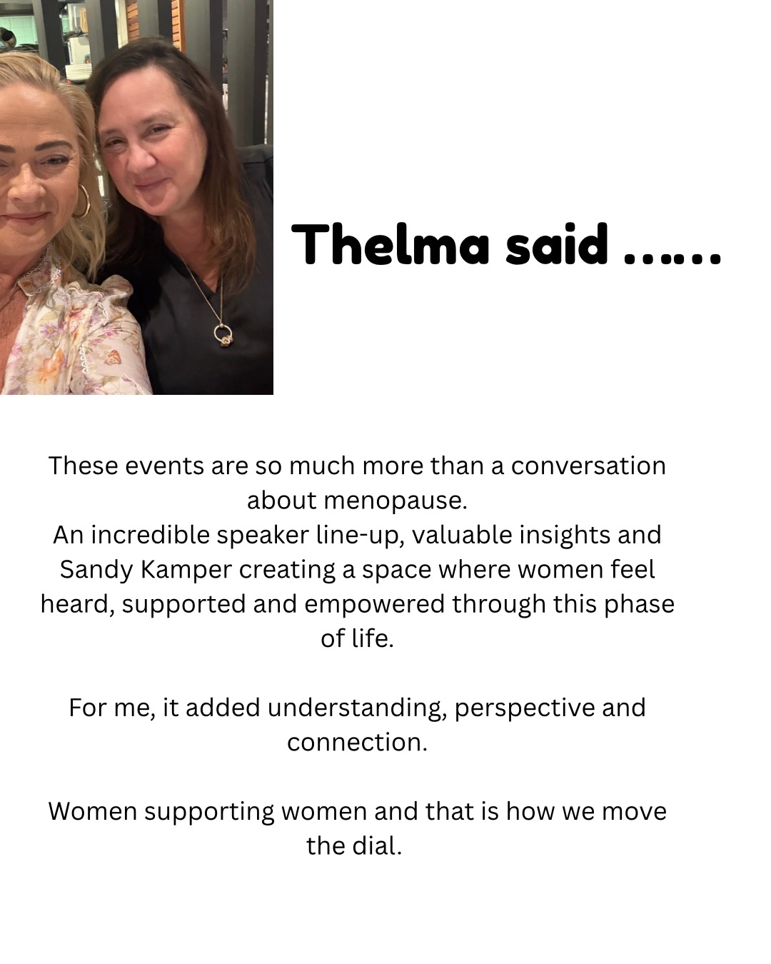 Thelma testimonial for Her Empowered Era